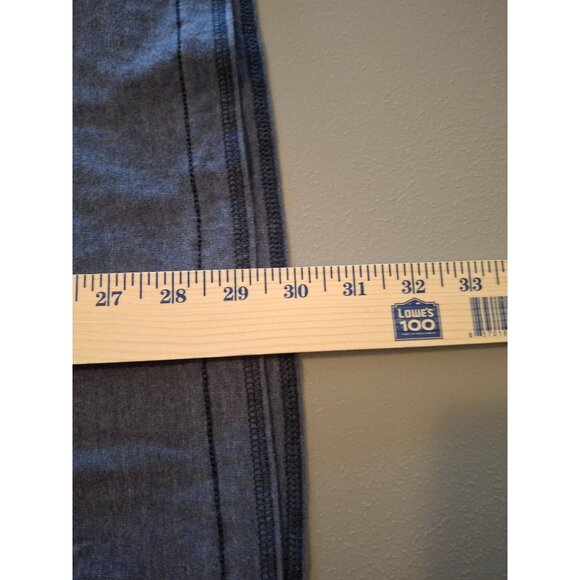 RedHead Henley Shirt Large Blue Black Long Sleeve Two Tone Grunge Casual - Picture 8 of 8